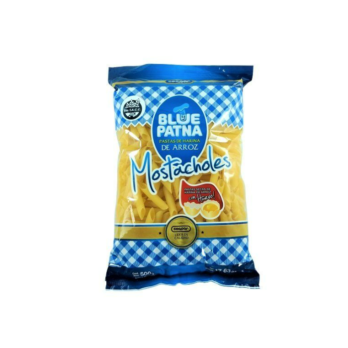 FIDEOS DE ARROZ BLUE PATNA MOSTACHOL   500 gr