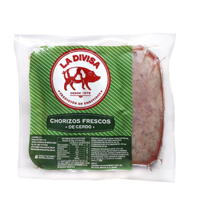 Chorizo Puro Cerdo La Divisa 400gr.