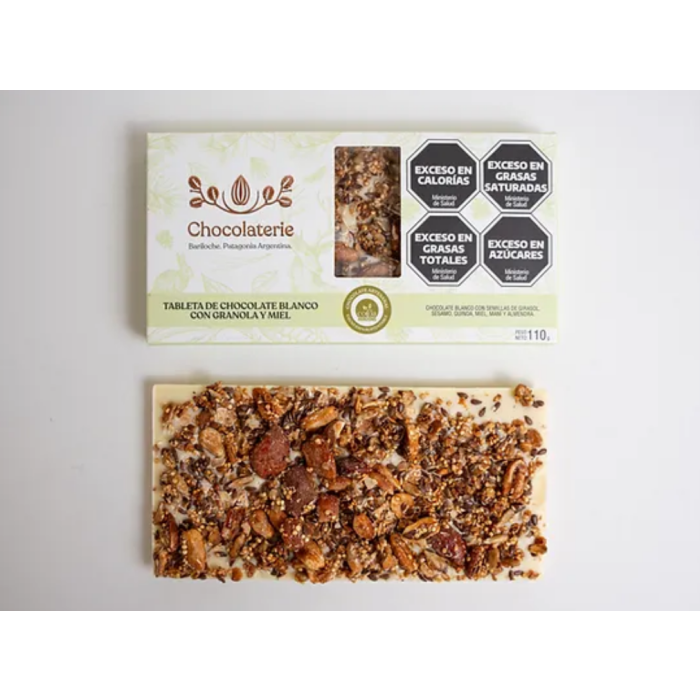 Tableta Chocolaterie Chocolate Blanco con Granola y Miel 110Gr