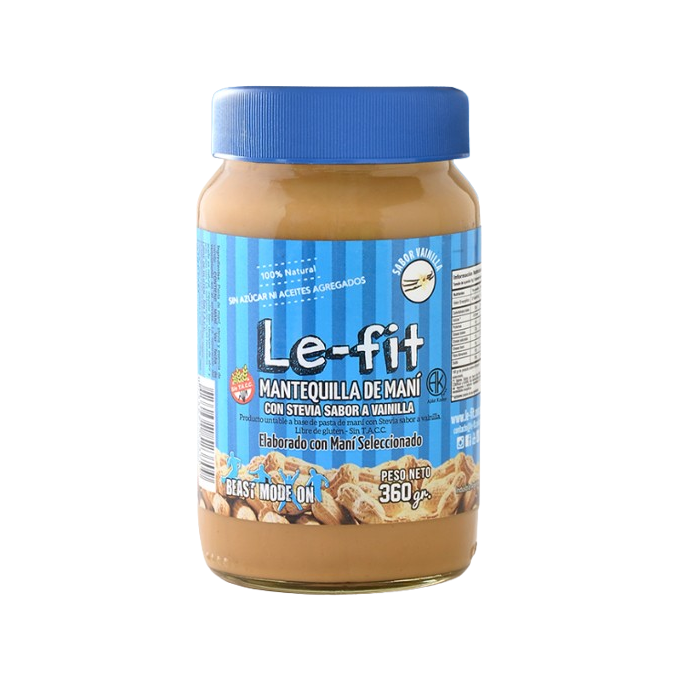 Mantequilla de Maní Con Vainilla Le-Fit 360Gr