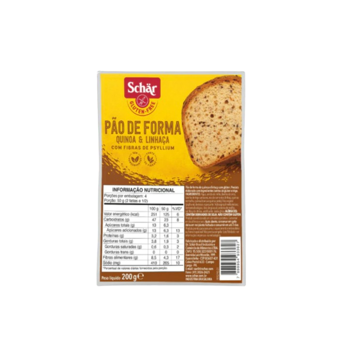 Pan Quinoa & Linaza Schär 200g