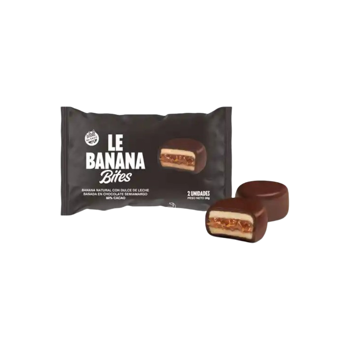 Bombon Bites de Chocolate Semiamargo 60% Cacao Le Banana 30 gr
