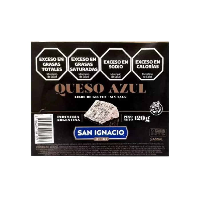 Queso Azul Trozado Semi Rígido San Ignacio 120 gr