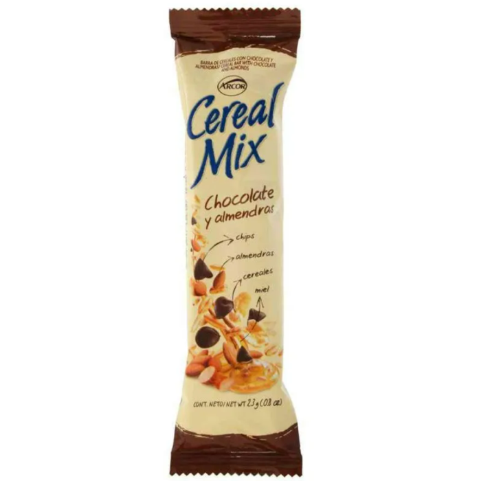 Barra de Cereal con Chocolate y Almendras Cereal Mix 23 gr