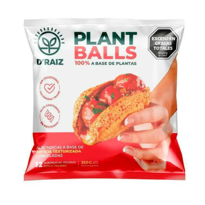Albóndigas a Base De Arveja Texturizada Sabor Carne  D'Raiz 350gr