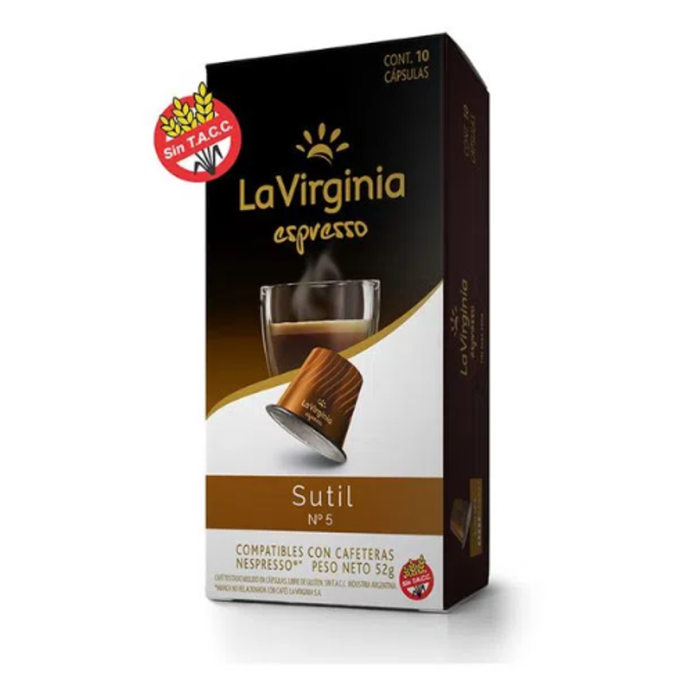 Café en Cápsulas Expresso Sutil La Virginia  10u. 