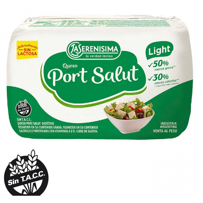 Queso Port Salut Light con Vimaninas A y D La Serenisima 450gr