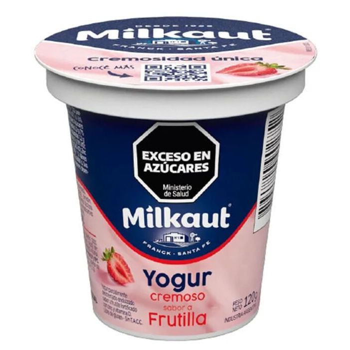 Yogur Cremoso Entero Frutilla Milkaut 120 gr