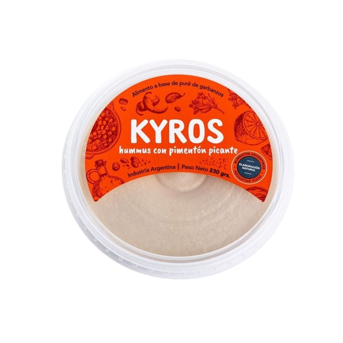 Hummus con Pimentón Picante Kyros x 230 gr