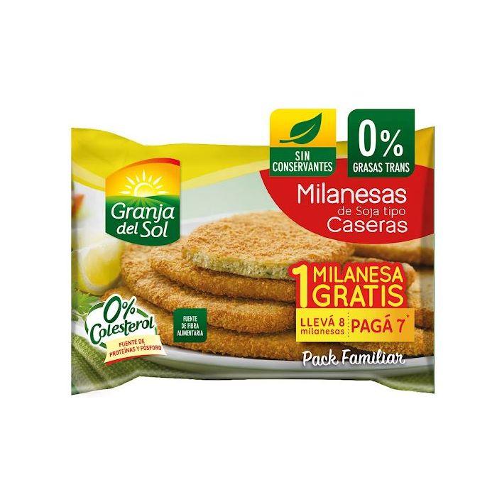 Milanesa de Soja Granja del Sol 660 gr (8 un)