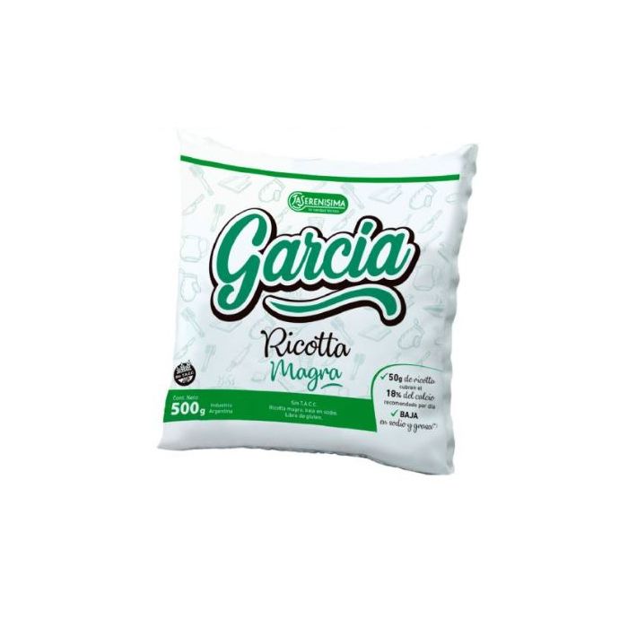 Ricotta García Magra Baja en sodio 500gr