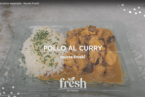 pollo al curry con arroz especiado